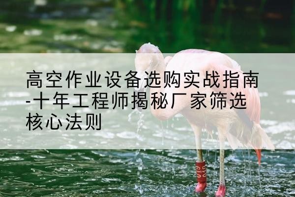 海曙剪叉式升降机厂家-高空作业设备选购实战指南-十年工程师揭秘厂家筛选核心法则