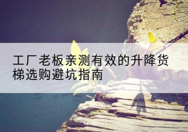 海曙升降货梯怎么选-工厂老板亲测有效的升降货梯选购避坑指南